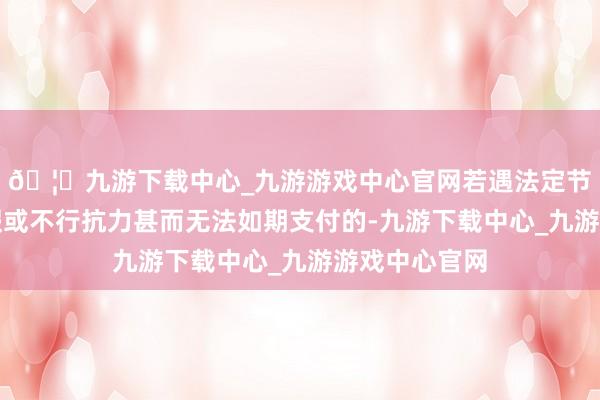🦄九游下载中心_九游游戏中心官网若遇法定节沐日、公放假或不行抗力甚而无法如期支付的-九游下载中心_九游游戏中心官网