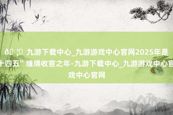 🦄九游下载中心_九游游戏中心官网2025年是“十四五”缠绵收官之年-九游下载中心_九游游戏中心官网
