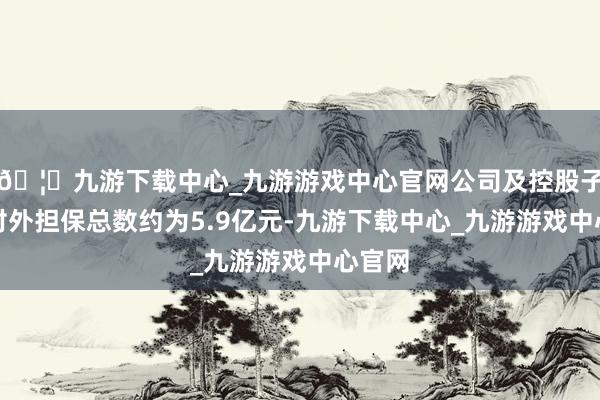 🦄九游下载中心_九游游戏中心官网公司及控股子公司对外担保总数约为5.9亿元-九游下载中心_九游游戏中心官网