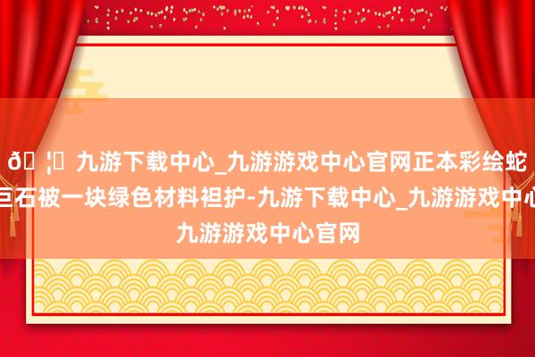 🦄九游下载中心_九游游戏中心官网正本彩绘蛇头的巨石被一块绿色材料袒护-九游下载中心_九游游戏中心官网