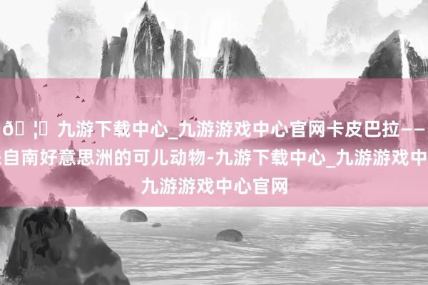 🦄九游下载中心_九游游戏中心官网卡皮巴拉——这种来自南好意思洲的可儿动物-九游下载中心_九游游戏中心官网