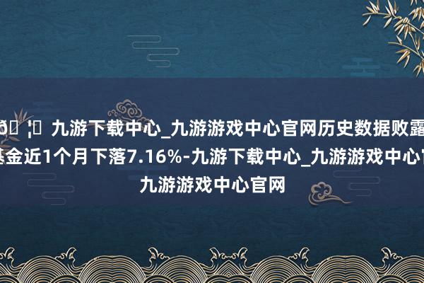 🦄九游下载中心_九游游戏中心官网历史数据败露该基金近1个月下落7.16%-九游下载中心_九游游戏中心官网